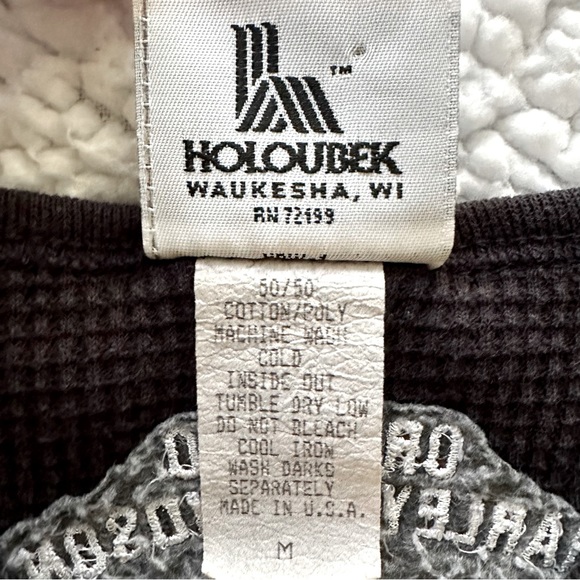 Harley Davidson black baby tee crop top waffle weave Orlando, FL biker chopper M - Picture 4 of 6